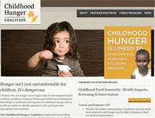 Tablet Screenshot of childhoodhunger.org